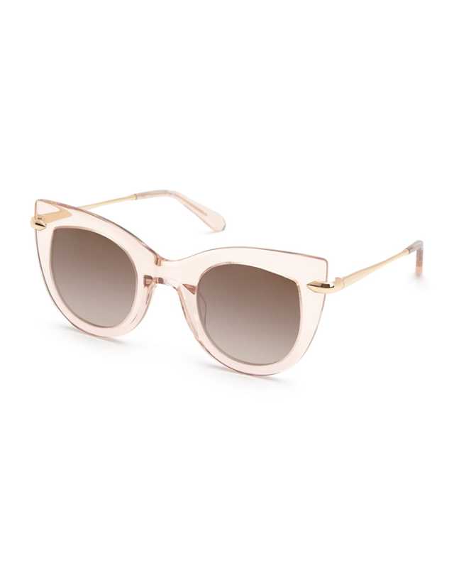 Laveau Acetate Cat-Eye Sunglasses, Petal 24K