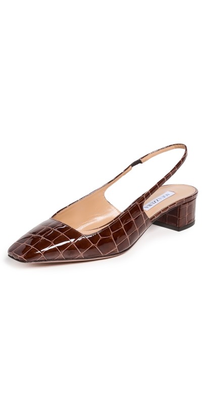 Aquazzura Ginza Sling Pumps 35mm Espresso
