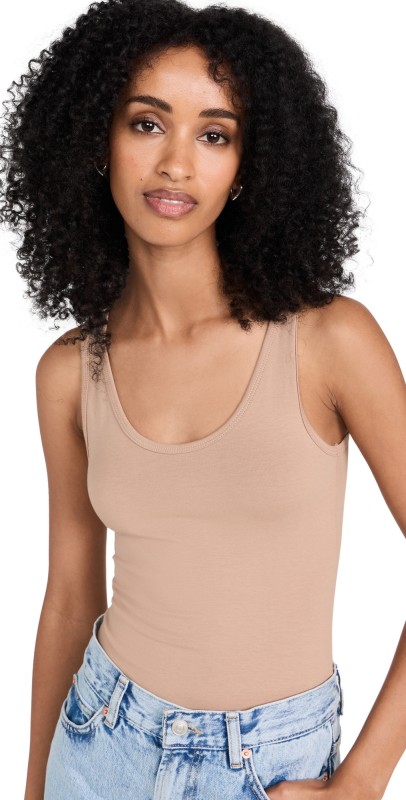 Ambitionist Everyday Classic Tank Thong Bodysuit White