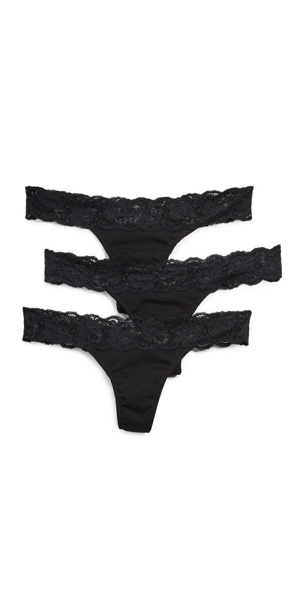 Cosabella Maternity Thong 3 Pack Black/Black/Black
