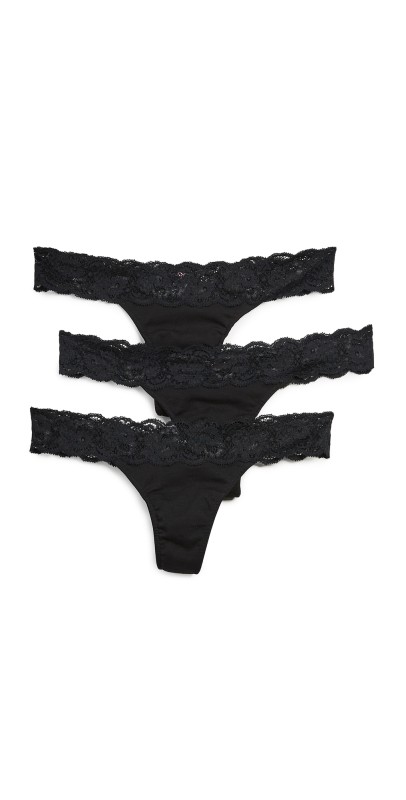 Cosabella Maternity Thong 3 Pack Black/Black/Black