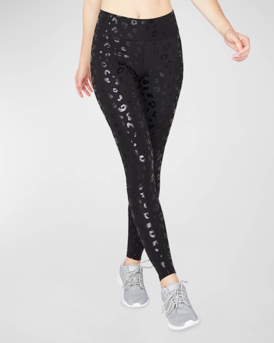 Black Cheetah Foil UpLift Leggings