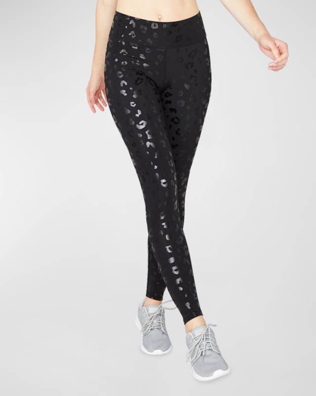 Black Cheetah Foil UpLift Leggings