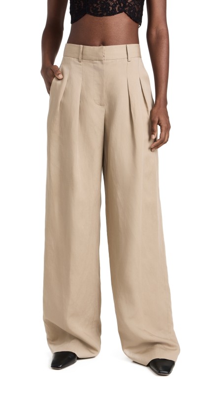 LoveShackFancy Adams Pants Elmwood Green