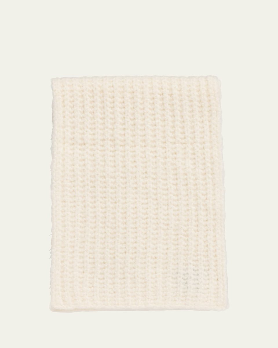 Cashmere Blend Boucle Knitted Scarf