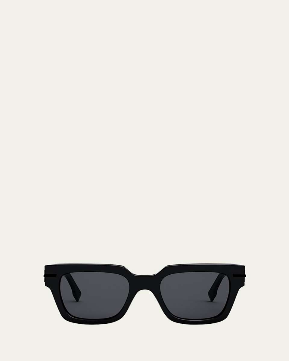 Monochrome Fendigraphy Acetate Rectangle Sunglasses