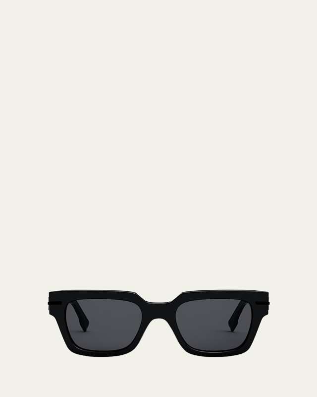 Monochrome Fendigraphy Acetate Rectangle Sunglasses