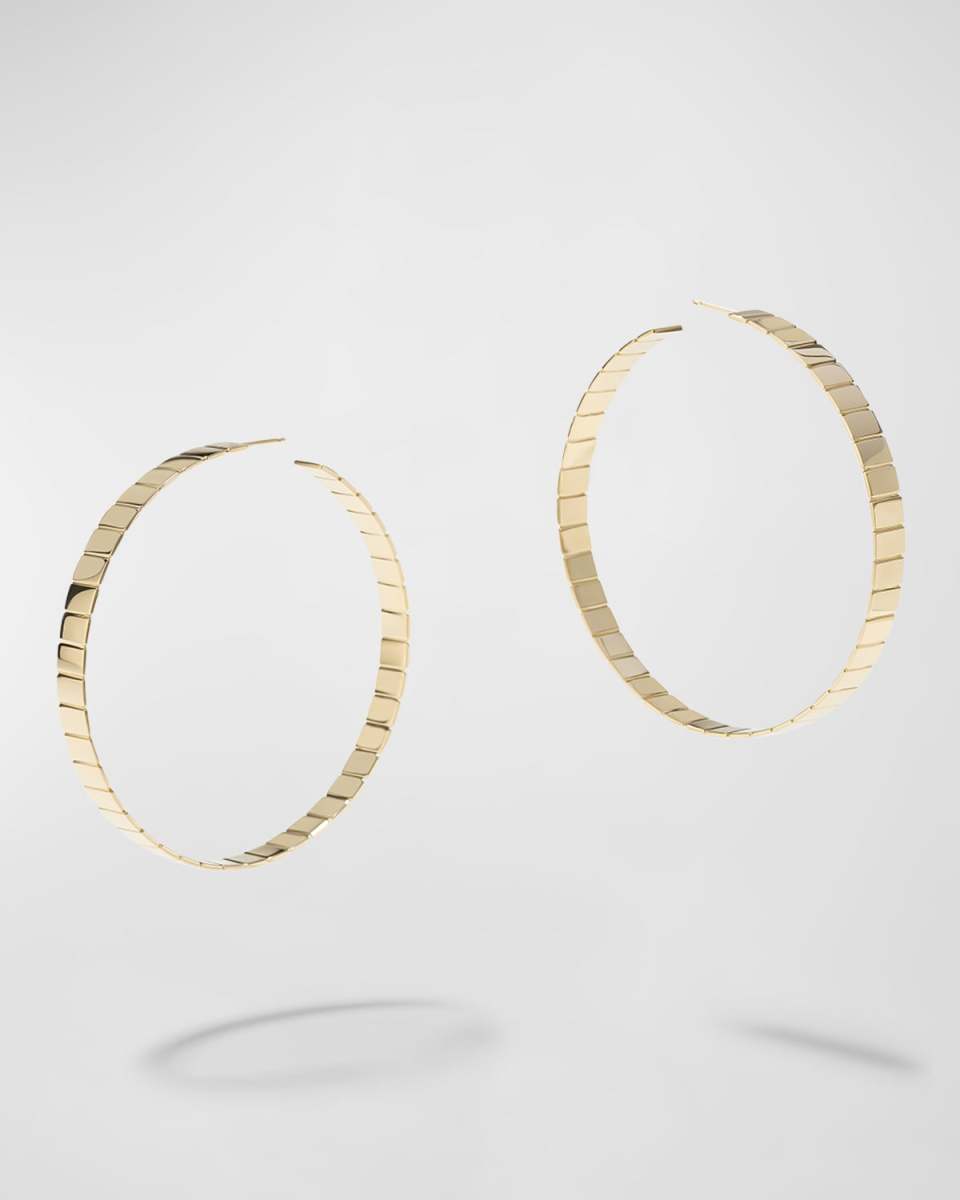 14k Gold Tag Hoop Earrings