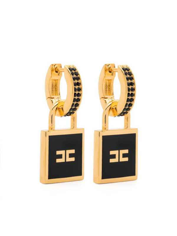 padlock-detail earrings