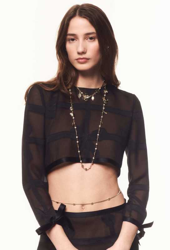 CHANEL Silk Muslin Top