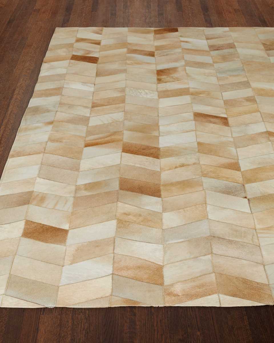 Darby Chevron Hairhide Rug, 12' x 15'