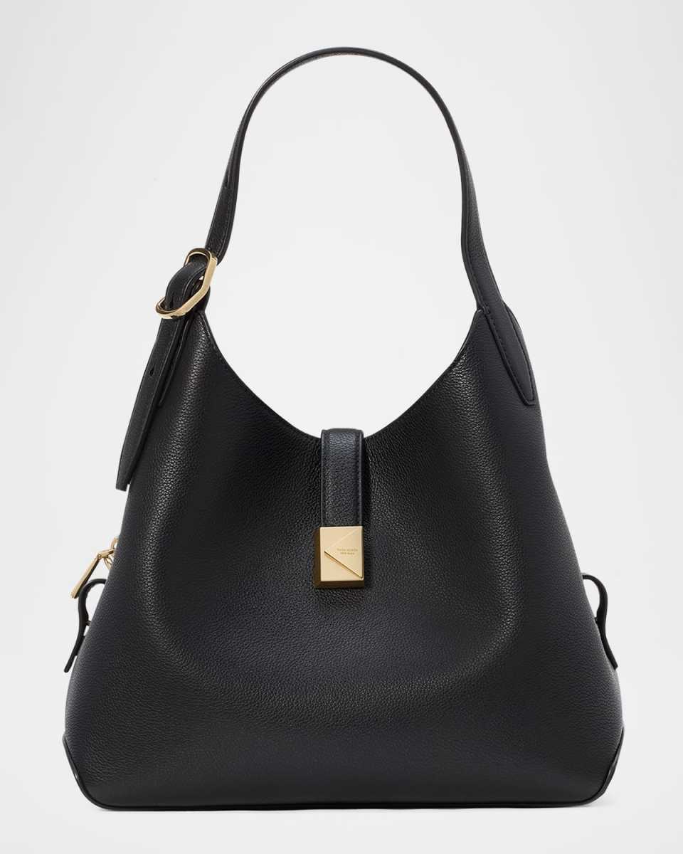 deco pebbled leather shoulder bag