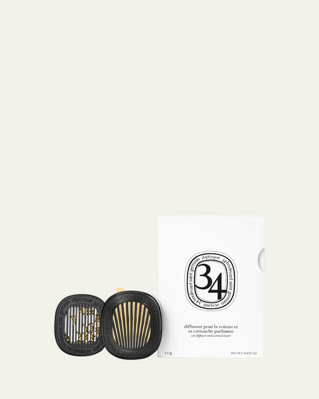 34 Boulevard Saint Germain Car Fragrance Diffuser and Refill Insert Set, 0.07 oz.