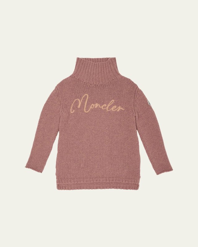 Girl's Logo Script Sweater Dress, Size 4-