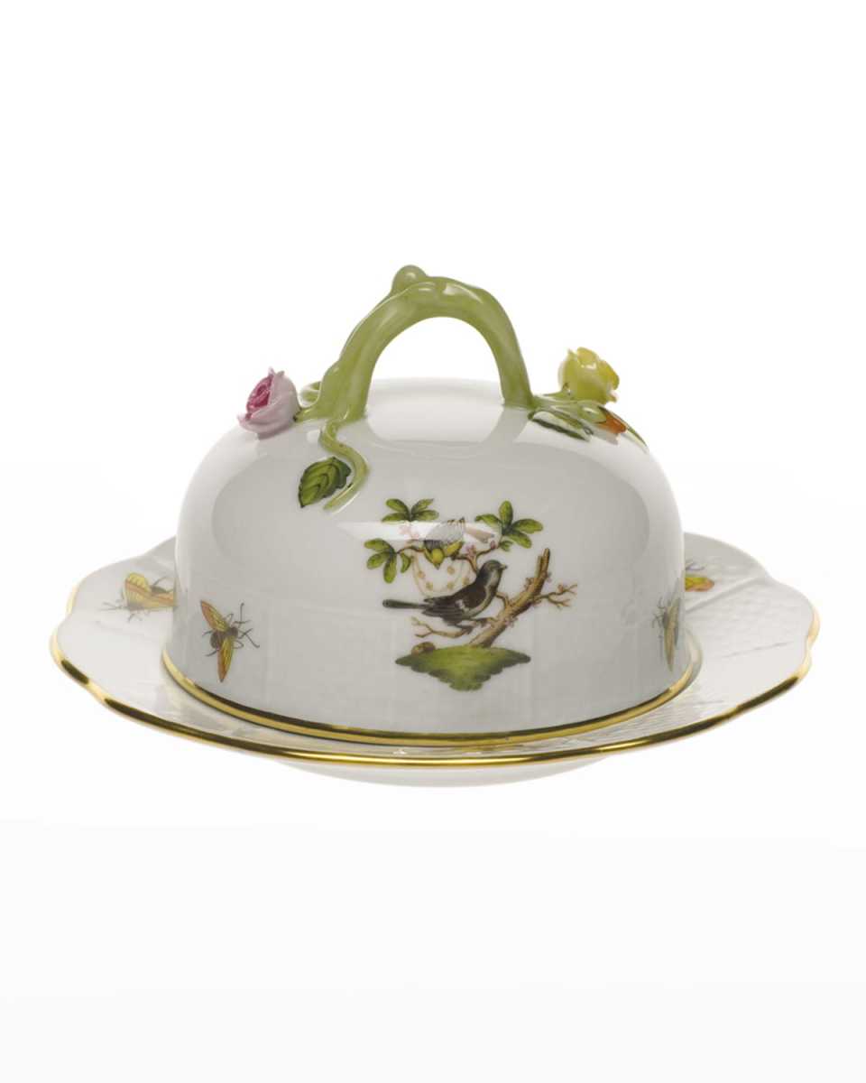 Rothschild Bird Covered Butter Dish