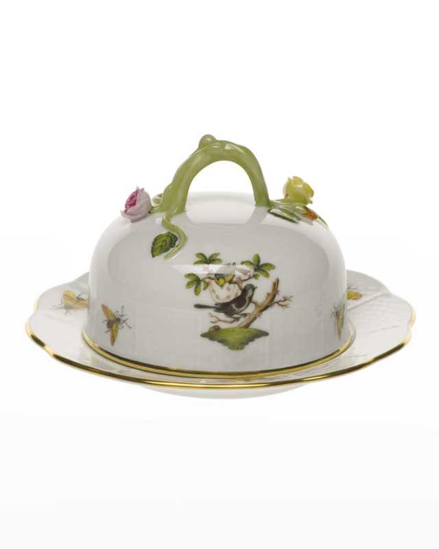 Rothschild Bird Covered Butter Dish