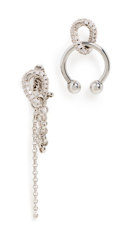 Justine Clenquet Holly Earrings Palladium