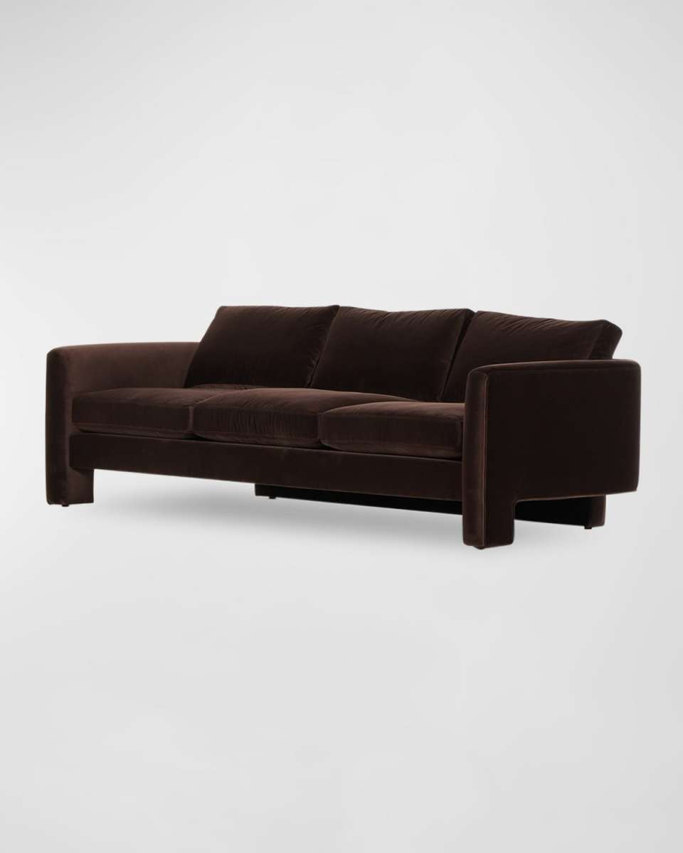 Katya Velvet Sofa, 97"