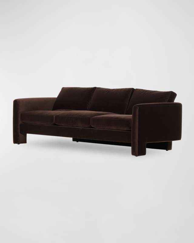 Katya Velvet Sofa, 97"
