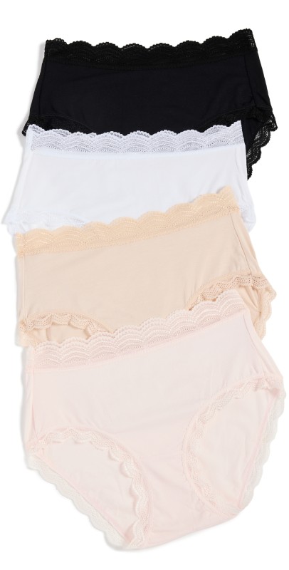 Stripe & Stare High Rise Knicker Four Pack Sand Essentials