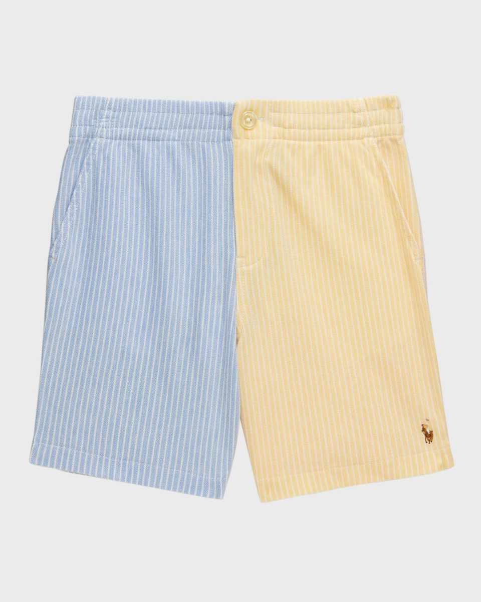 Boy's Colorblocked Pastel Oxford Shorts, Size 5-7