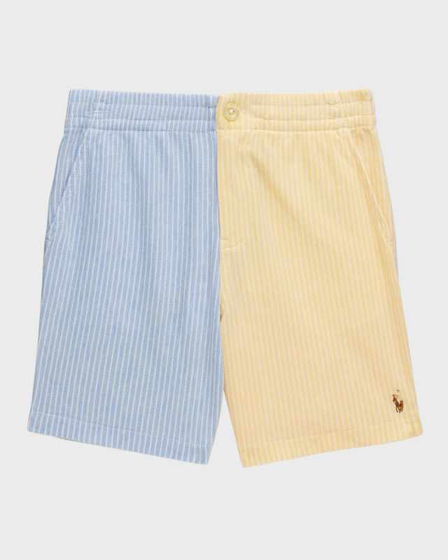 Boy's Colorblocked Pastel Oxford Shorts, Size 5-7