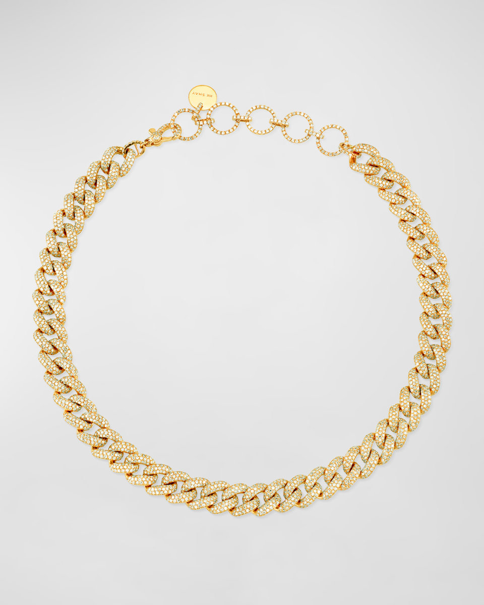 18K Yellow Gold Pave Diamond Essential Choker