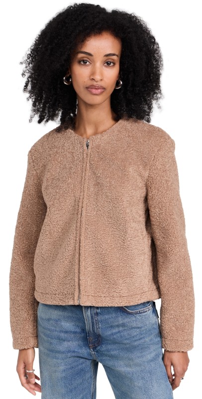 Theory Easy Fleece Zip Jacket Palomino