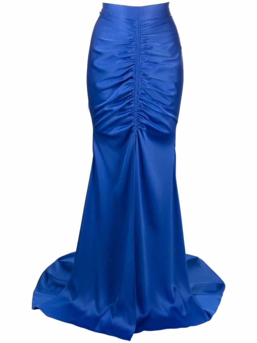 draped train skirt