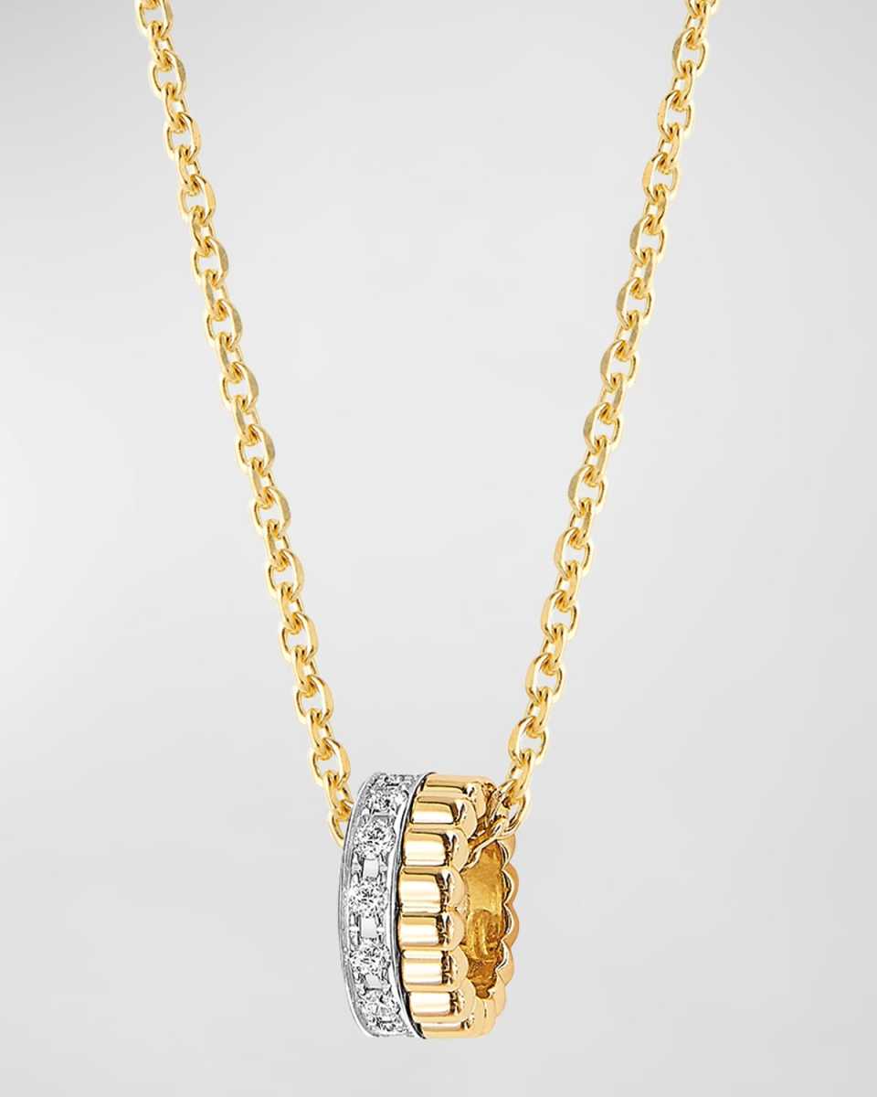 Quatre 18K Yellow Gold Radiant Edition Mini Diamond Pendant Necklace