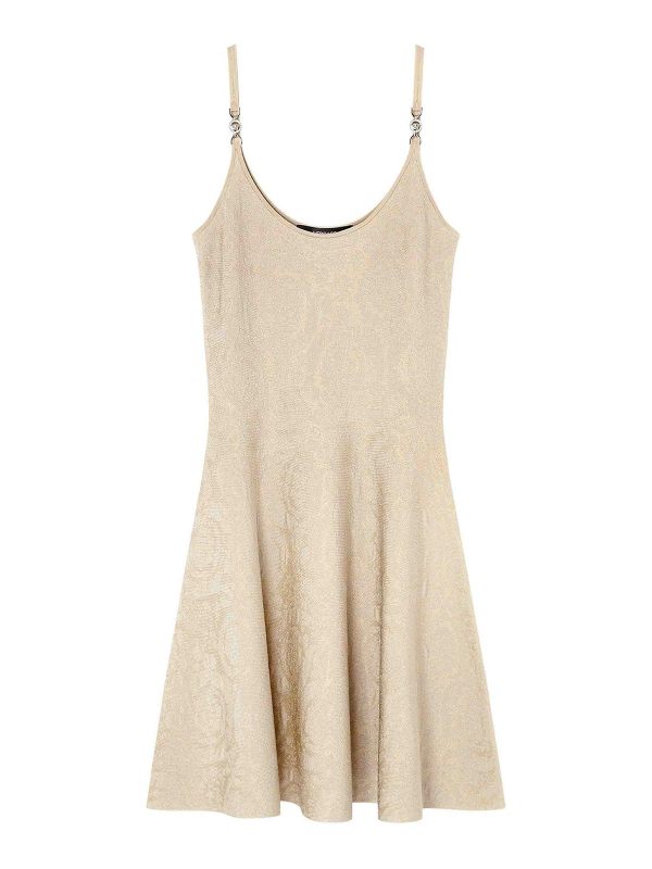 Versace Robe Au Genou - Beige