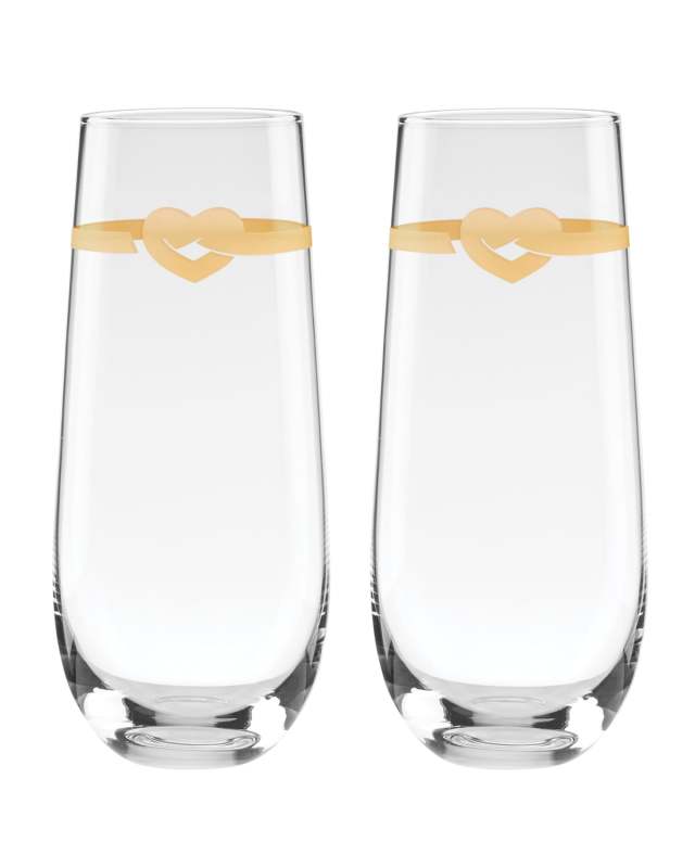 with love two-piece stemless toasting flutes
