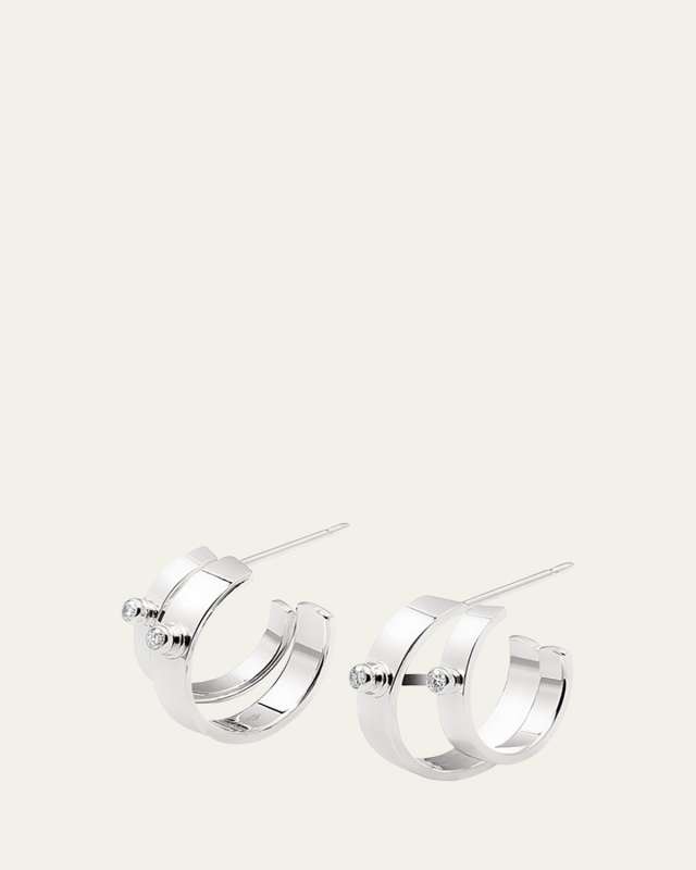 18K Monday Morning Mood Double Hoop Earrings