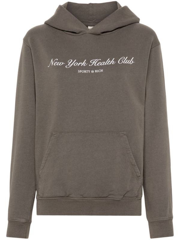 logo-printed cotton hoodie