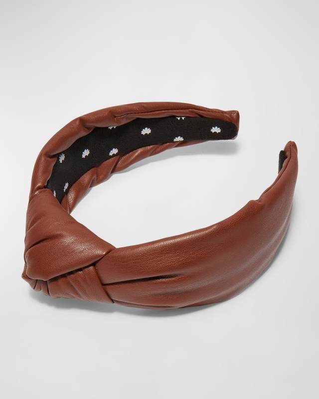 Knotted Faux Leather Headband