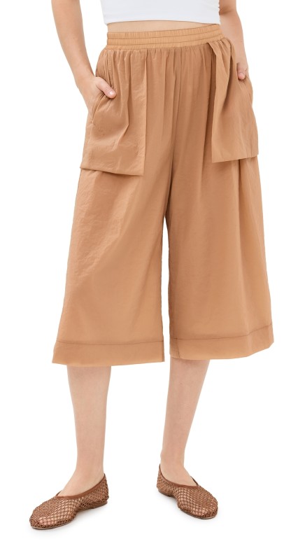 Rosetta Getty Double Layer Shorts Terracotta