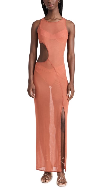 Riot Swim Alaia Maxi Cover Up Rust