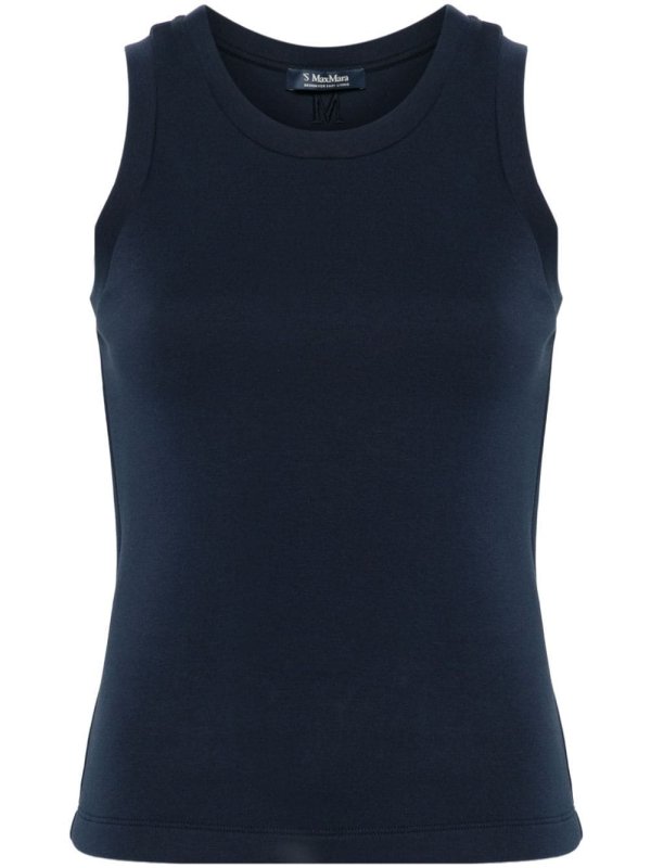 monogram-embroidered top