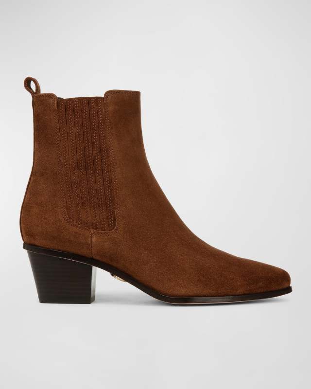 Alina Suede Chelsea Booties