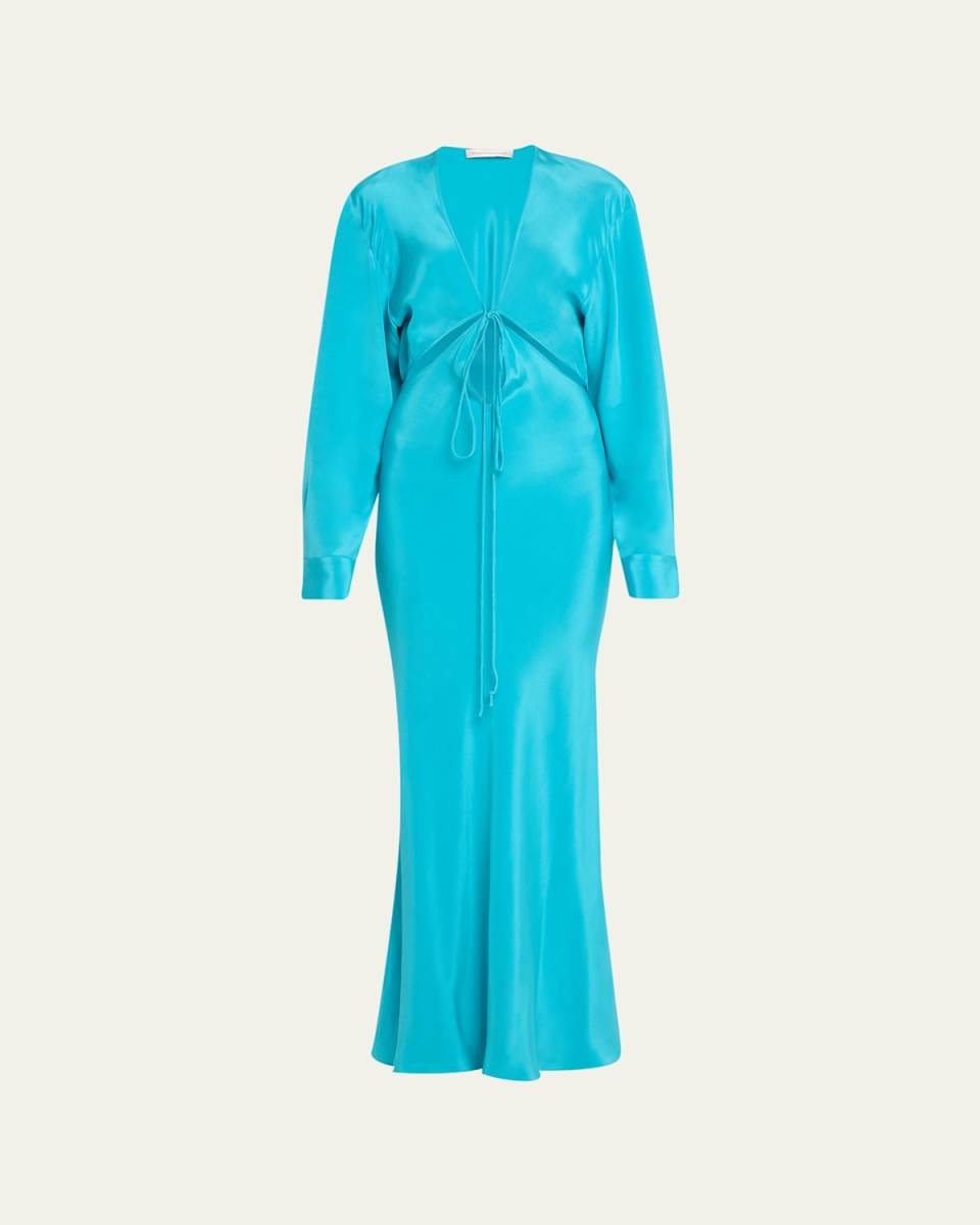 Triquetra Front-Tie Shirtdress