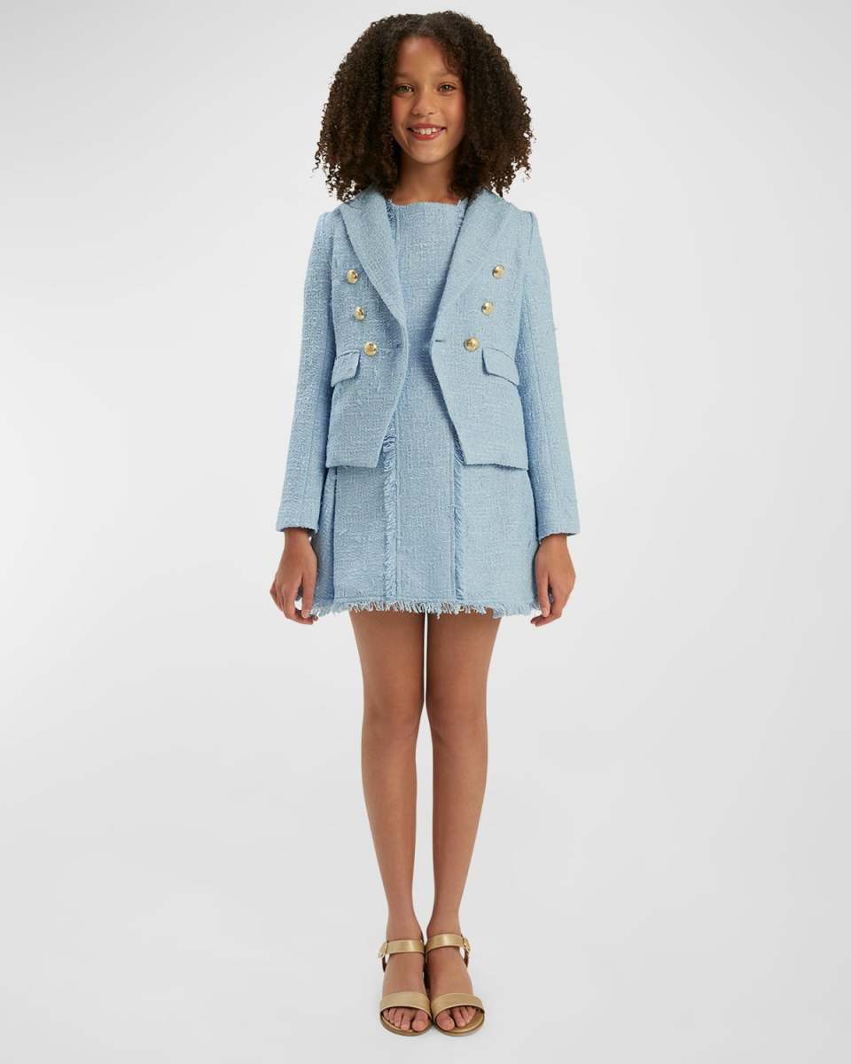 Girl's Sutton Boucle Blazer, Size 7-14