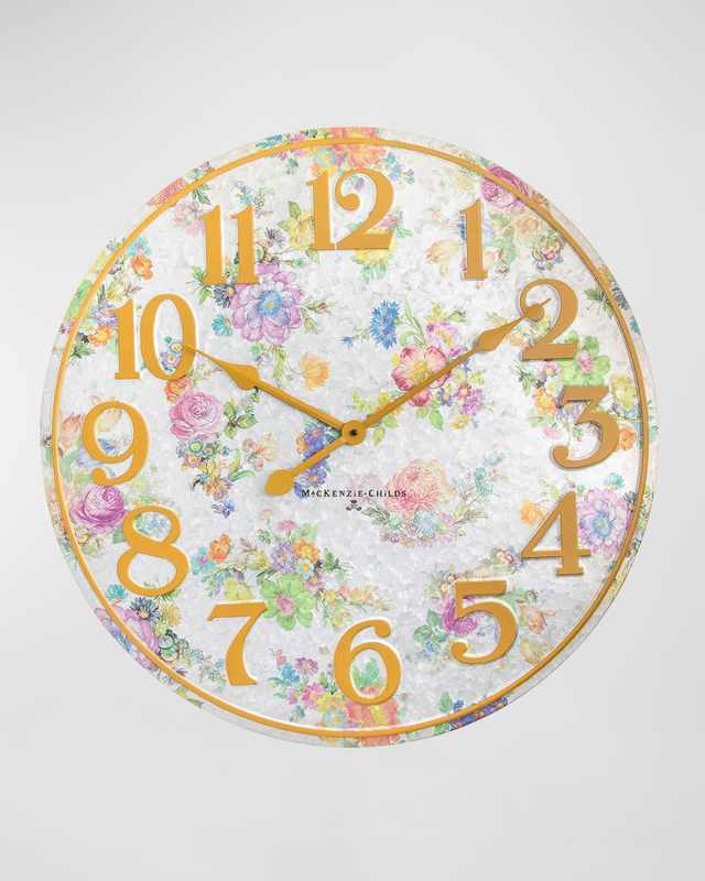 Flower Market Outdoor Wall Clock