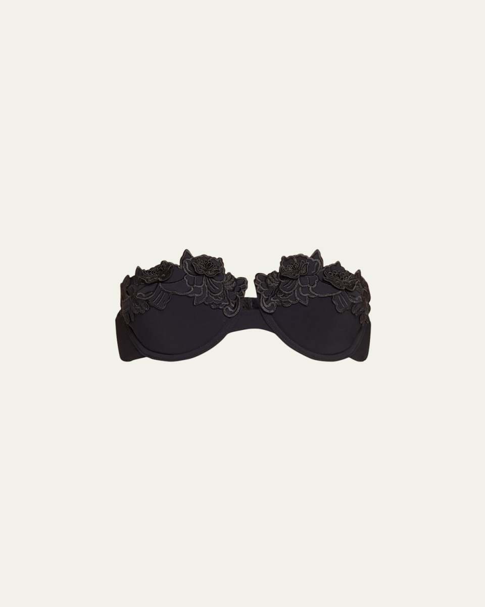 Halliday Embroidered Bikini Top