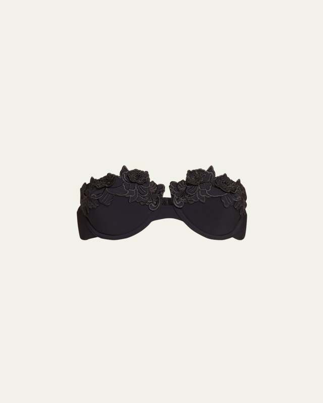 Halliday Embroidered Bikini Top