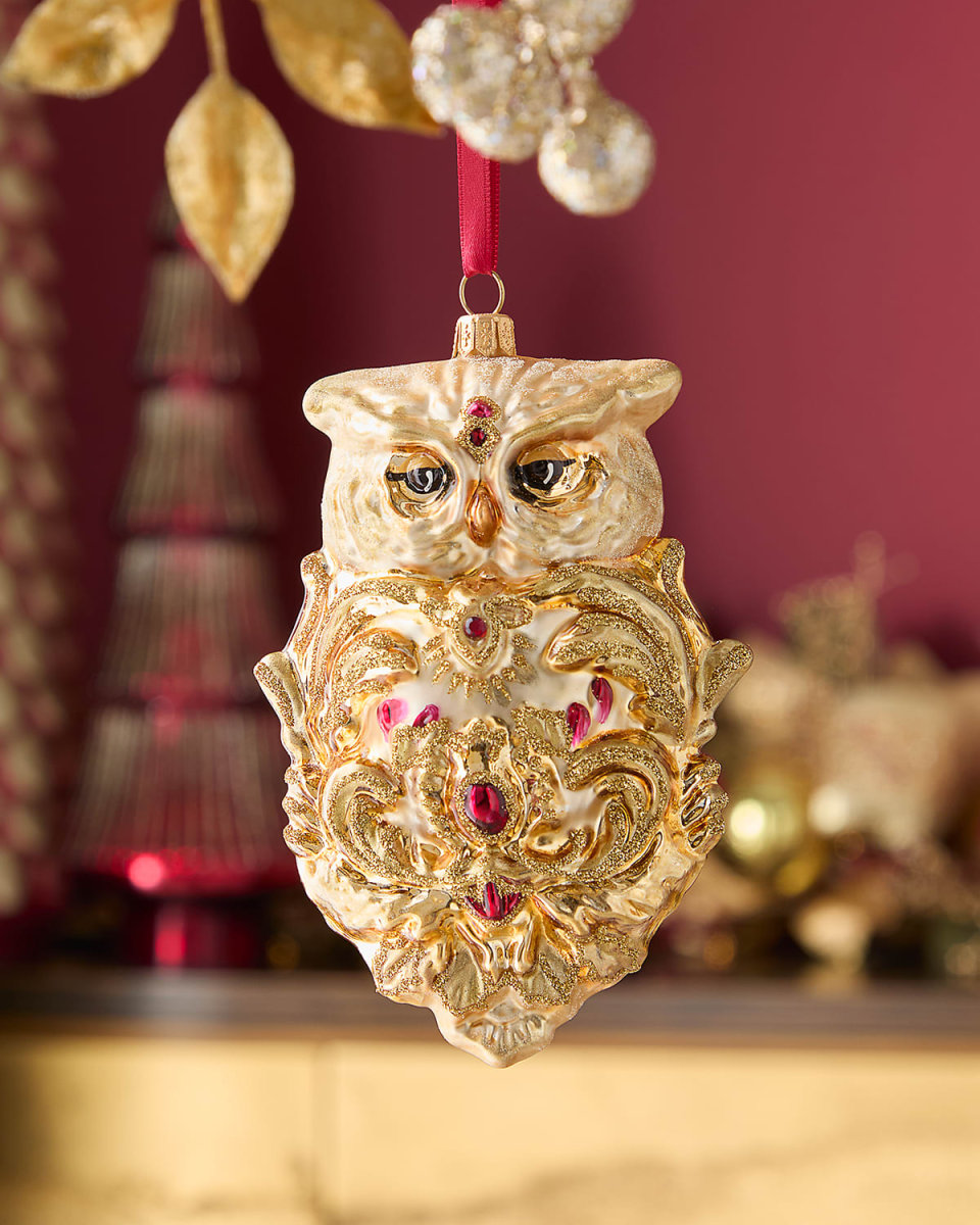 Royal Owl Christmas Ornament