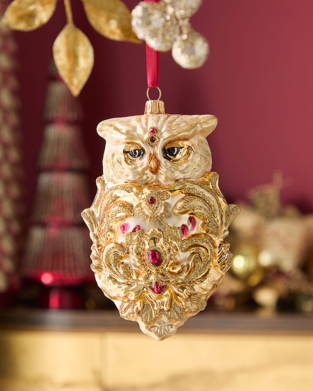 Royal Owl Christmas Ornament