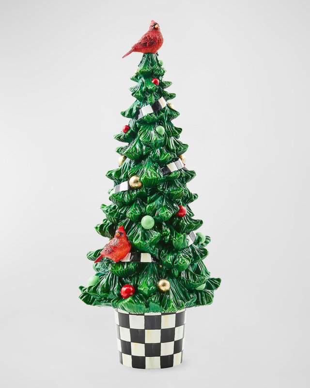 Cozy Christmas Illuminated Cardinal Tree