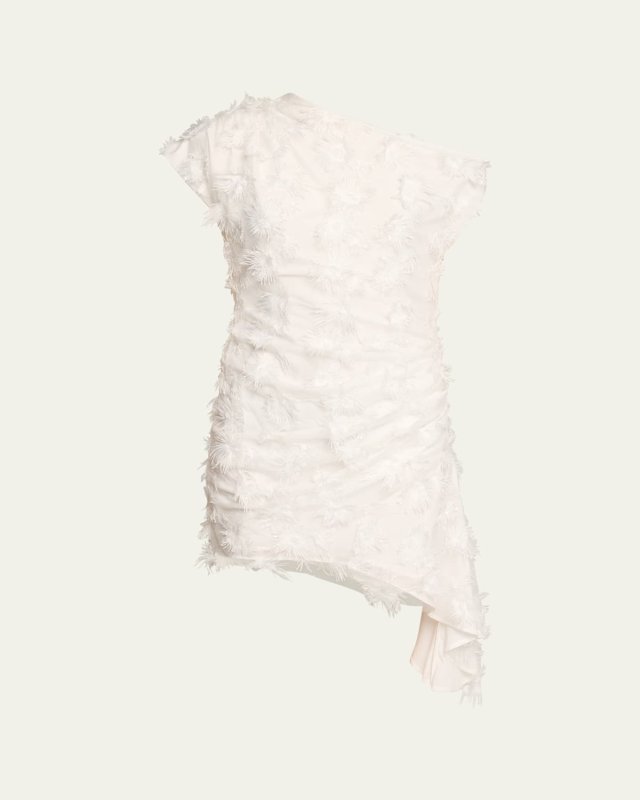 Flora Draped One-Shoulder Mini Dress