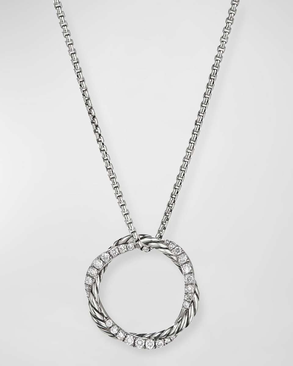 Petite Pave Infinity Pendant Necklace with Diamon