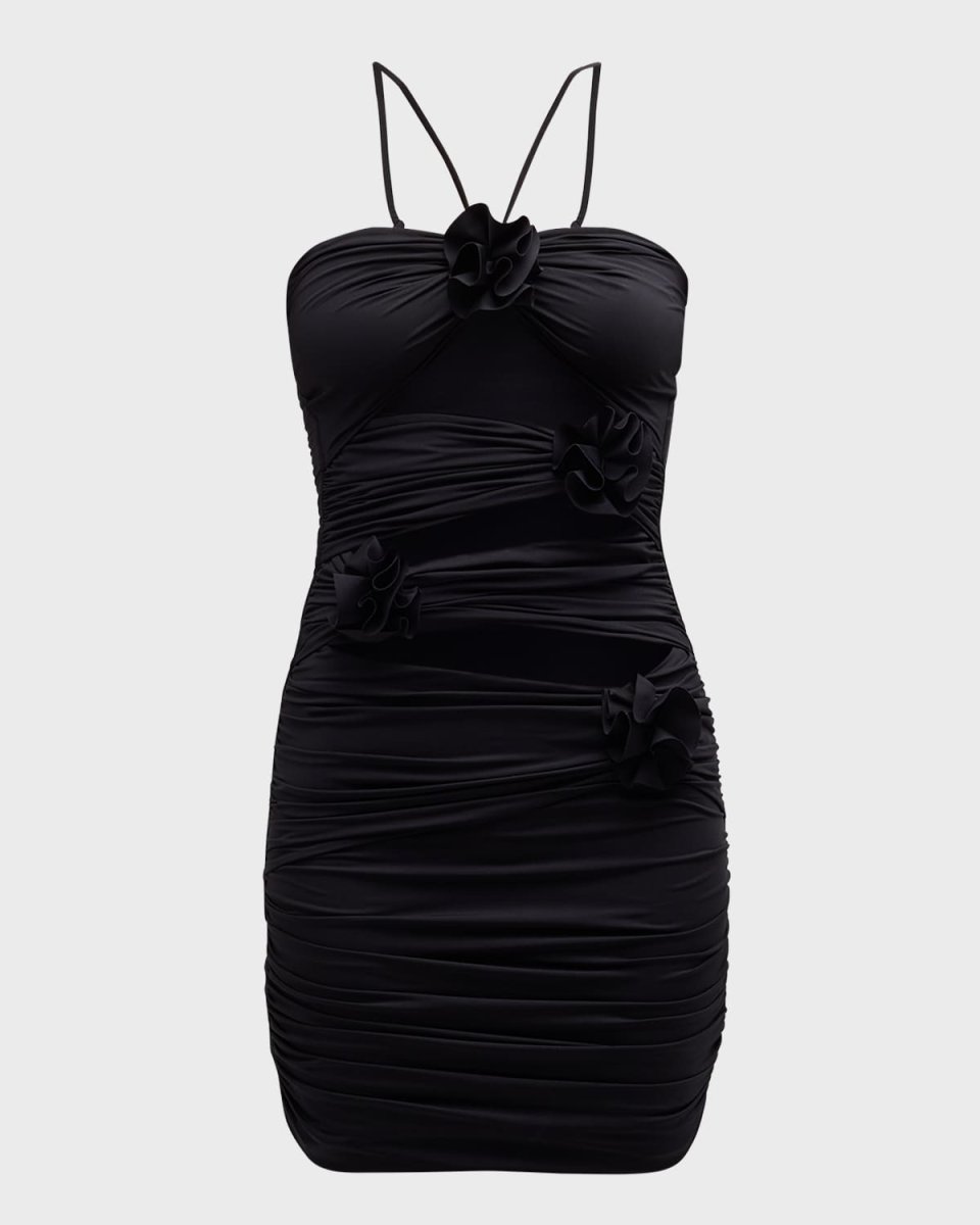 Coari Cutout Halter Mini Dress